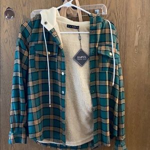 Zaful size small flannel jacket. Super cute!